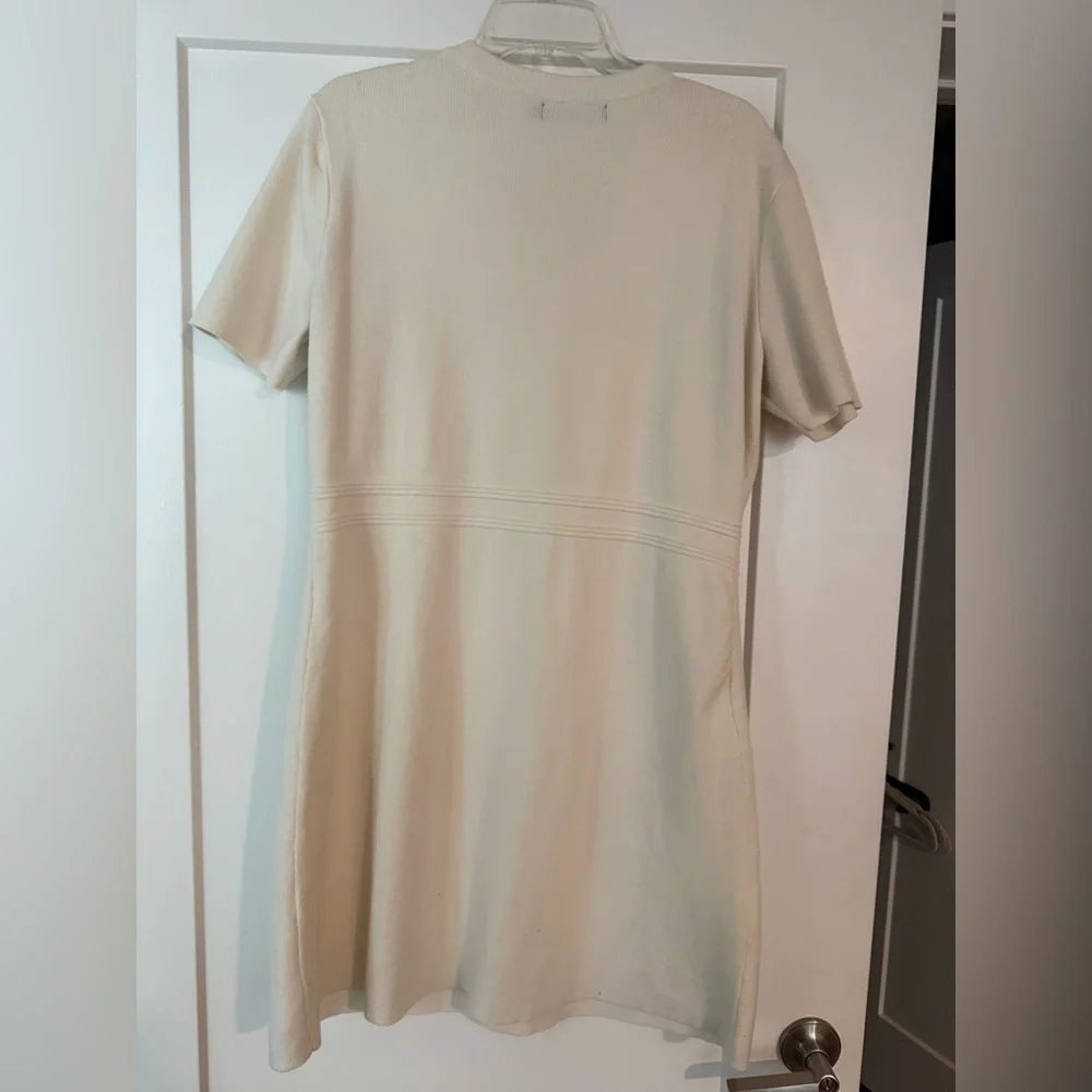Chic Cream Button-Down Mini Dress - Picture 3 of 5